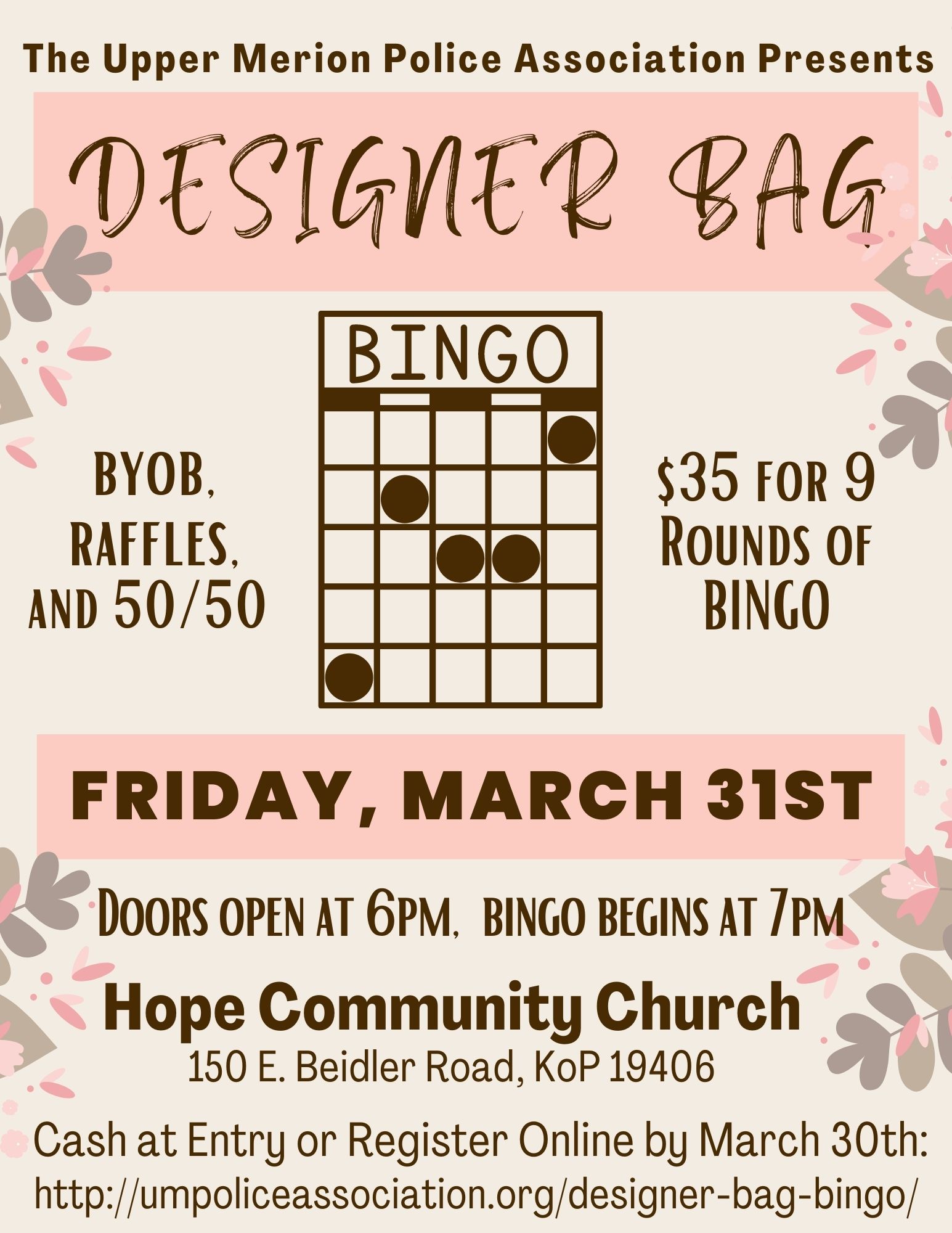 2023 Designer Bag Bingo